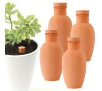 TEMU Juego de 4/8 Bolas de Riego para Plantas con Tapas, Macetas de Terracota, de Irrigación Fácil para Riego Automático