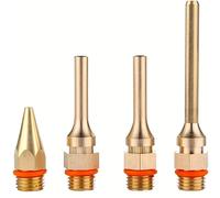 TEMU Juego de 4 Boquillas para Pistola de Pegamento Caliente de Cobre, Boquillas Intercambiables con Diámetro de de 10.8mm, Herramienta de Repuesto para Accesorio de Pistola de Pegamento