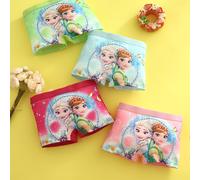 TEMU Juego de 4 Bragas con Temática Disney Frozen para Niñas - Estampado de Dibujos Animados Lindo, Suaves y Cómodas, Adecuadas para Uso Diario y Deporte