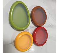 TEMU Juego de 4 Contenedores Espaciosos para Guardar Frutas - Mantén la por Más con Cajas Reutilizables, Herméticas y Apilables, Ideales para Aguacates, Cebollas, Limones, Patatas