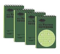 TEMU Juego de 4 cuadernos de 3X5 pulgadas, diseñados para todas las condiciones climáticas. Perfectos para notas , hechos de , ideales para uso en como para al (Color: Verde).