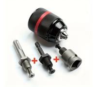 TEMU Juego de 4 de Taladro de Metal de Resistencia, 1.5-13mm Sin Llave con Vástago Hexagonal/SDS/Adaptadores de Enchufe - Kit de Conversión de Acero Duradero