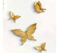 TEMU Juego de 4 decoraciones de pared de mariposas con lámina dorada, ideal para mejorar tu , dormitorio o comedor con un , para el estilo de otoño del hogar