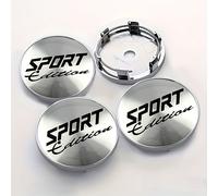 TEMU Juego de 4 emblemas adhesivos para tapones de de rueda de coche, 60mm / 2.36 pulgadas, accesorios para coches, motocicletas, camiones y SUV.