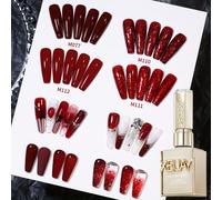 TEMU Juego de 4 esmaltes de gel de 15 ml, kit de esmalte de gel semipermanente para manicura, de remoción por inmersión con luz LED, para de uñas DIY, para salón en casa, regalo para mujer