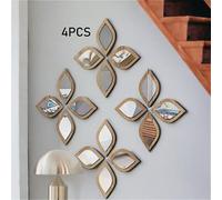 TEMU Juego de 4 Espejos Decorativos de Pared de Estilo Bohemio, Acrílico, Moderno para Pared, 9 x 13 cm