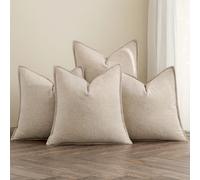 TEMU Juego de 4 fundas de almohada decorativas de lino para , estilo bohemio y , fundas de cojín para sofá, dormitorio, , decoración del hogar para