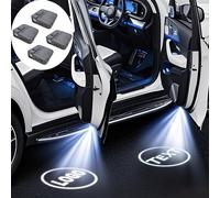 TEMU Juego de 4 luces LED con logotipo de coche para puertas, proyector de luces de bienvenida para del coche de Hyundai y KIA, sin batería