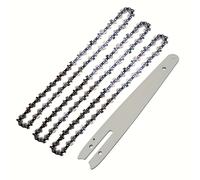 TEMU Juego de 4 piezas de accesorios y repuestos para herramientas de jardín, barra guía de 8'' y /4" 45DL para sierra eléctrica de litio