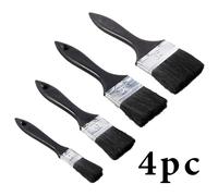 TEMU Juego de 4 Pinceles Planos - Tamaños Variados para Látex, Aceite y Manchas - Ideal para Mejoras del Hogar DIY, Proyectos Interiores y Exteriores - de Plástico Duraderos, Fácil Limpieza