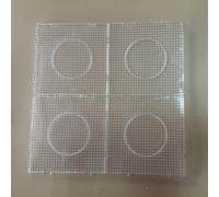 TEMU Juego de 4 plantillas grandes de plástico que miden 14.5X14.5 cm, ideales para manualidades de rompecabezas, cuentas de de 5 mm y cuentas Perler, suministros para abalorios y fabricación de joyas