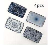 TEMU Juego de 4 platos de cerámica, que platos de sushi estilo japonés y fruteros.