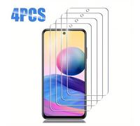 TEMU Juego de 4 protectores de pantalla completamente de vidrio templado para Xiaomi Redmi Note 11, 11S, 10 Pro, 10S, y también compatible con Redmi Note 12, 13 Pro, 14 y modelos 5G.