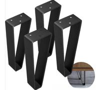 TEMU Juego de 4 soportes metálicos para muebles, que patas para mesas, acero para mesas de , soportes para televisores y pies para gabinetes y mesas de sofá