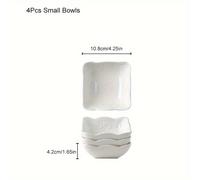 TEMU Juego de 4 tazones de postre con mariposas en relieve estilo francés, diseño minimalista de , con tazones de cerámica de encaje , ideales para fiestas en la cocina del hogar y ensaladas