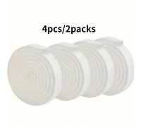 TEMU Juego de 4 tiras de espuma autoadhesivas para sellar puertas y ventanas, diseñadas para ser duraderas y resistentes al polvo, que proporcionan aislamiento acústico para uso doméstico.
