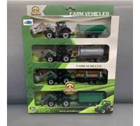 TEMU Juego de 4 Tractores Agrícolas, Vehículo de Ingeniería Simulado, y Camión Riego - Juguetes , Ideal para Regalos del Día del Niño o