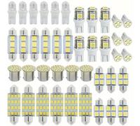TEMU Juego de 42 Piezas de Lámparas LED para Coche T10, Lámpara de Lectura Punta y Lámpara de Placa con Combinación, Lámpara Interior para Puerta