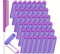 TEMU Juego de 43 Rodillos de Espuma para el Cabello, 42 Rizadores Suaves para Dormir, Rizador de Espuma Flexible para Peinado y Peine de de de Acero Inoxidable para Estilismo Capilar ()