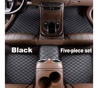 TEMU Juego de 5 alfombras para coche de cuero PU PUPU antideslizantes, adecuadas para los modelos, estilo universal fácil de limpiar y conveniente, aptas para todas , ideal para y familiares