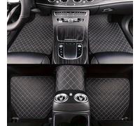 TEMU Juego de 5 alfombrillas de cuero sintético para coche - Protectores de suelo impermeables para todo , delanteros y traseros, aditamentos antideslizantes para el interior del coche