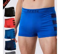 TEMU Juego de 5 bóxers deportivos sin costuras y transpirables para hombre con cinturón de , a rayas, cómodos y elásticos