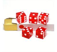 TEMU Juego de 5 Dados Poliédricos Acrílicos Coloridos D6 con Juego Asistido por Aplicación - para , Dados Rojos, Verdes, , Azules y en Contenedor de Lata Metálica, de Dados para