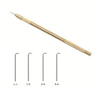 TEMU Juego de 5 Pasadores de Encaje para Pelucas con Soporte de Latón y 4 Tamaños de Pasadores de Acero Inoxidable para Hacer/Reparar Pasadores de Encaje