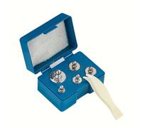 TEMU Juego de 5 Pesas de Calibración de Acero Cromado para Básculas - Kit de Pesas de Precisión para e