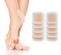 TEMU Juego de 5 Piezas de Almohadillas de Hidrogel para Ampollas - Parches de Gel -, Protectores para Talones y Dedos, para Caminar, Zapatos - Unisex (Cubiertas de Gel Adhesivas)