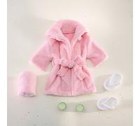 TEMU Juego de 5 Piezas de Batas para Bebé, Conjunto de Fotografía para Recién Nacidos, Accesorios de Poliéster : Toalla, Bata, Pantuflas y Rodaja de , Regalo para Bebé Niña/Niño