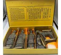 TEMU Juego de 5 Piezas de de Terracota - Recuerdo Artesanal de de Arcilla Negra, Escultura Coleccionable para Decoración y Oficina