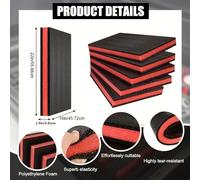 TEMU Juego de 5 piezas de espuma para de herramientas, láminas de espuma para estuches, organizador de espuma para de herramientas, gabinete, cofre, cajón, almacenamiento, manualidades