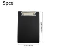 TEMU Juego de 5 Portapapeles A5, Tableros de Escritura de Plástico Duradero, Carpetas para con Clips para Facturas y Formularios de Servicio