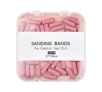 TEMU Juego de 50 bandas de lijado rosas de 3MM con , que de uñas pequeñas de fino 180#, ideal para uñas acrílicas y manicuras de gel