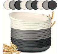 TEMU Juego De 6/18 Platos Para Alimentos, Platillos, Para Lavavajillas Y Microondas, Platos De Servicio, Para Pasteles Y Postres, Adecuados Para Cocina, Camping, Picnic Y Caravana