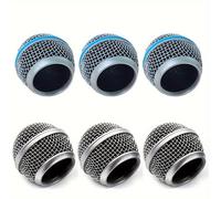 TEMU Juego de 6 casquillos de malla metálica para micrófonos Beta58A y SM58, accesorios y repuestos para micrófonos de