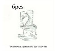 TEMU Juego de 6 clips acrílicos para acuarios, para tapas de acuarios con grosor de pared que varía de 5.5 mm mm, diseñados para soportar y sujetar soportes