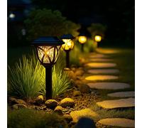 TEMU Juego de 6 luces solares de Setonr para exterior, luces LED de estaca para jardín para césped, patio, paisajismo, patio, y decoración de maceteros