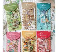 TEMU Juego de 6 Paquetes para Envolver Regalos, Serie de Fiestas Hechas a - Pegatinas Temáticas de Banderas de Papel para Marcos de Fotos/Álbums/Álbumes de Recortes