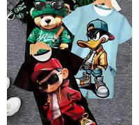 TEMU Juego de 6 piezas, Conjunto de moda para niños con estampado 3D, Camiseta de manga corta y pantalones cortos casuales para y verano, Conjunto de deportes al para niños, para exteriores