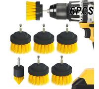 TEMU Juego de 6 piezas de accesorios para cepillo de taladro - reutilizables, plástico duradero, adecuados para la limpieza , coche, cocina y baño y uso diario