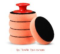 TEMU Juego de 6 piezas de esponja fácil de aplicar y pulir para coches con almohadillas de poliuretano y - Kit de aplicador de cera para coches de cuidado manual para limpieza y