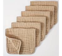 TEMU Juego de 6 piezas de Pañales de Enfermería de Gasa Tamaño Grande 100% Algodón Puro Lavables a Esenciales para Niños, 6 Capas Súper Absorbentes y Suaves