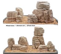 TEMU Juego de 6 Piezas de Piedras Pequeñas en Capas, Piedras Sueltas para Piel, Piedras de Hueso de , Piedras para Paisajismo de Acuarios, Piedras Naturales, Piedras Creativas para Micro Paisajismo