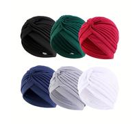 TEMU Juego de 6 Piezas: Pañuelo Étnico, Sombrero Indio, Sombrero , Gorro para Dormir, Gorro para Quimioterapia