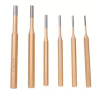 TEMU Juego de 6 piezas Punzón Cilíndrico CR-MN Acero, Punta Redonda para Perforación Manual, Herramientas de Ajuste con Aguja de Percusión 3-8mm