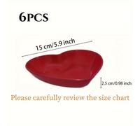 TEMU Juego de 6 Platos Rojos de , Multifuncionales y Adorables - Ideal para Día de la Mujer, , Fiestas, , Camping, Comidas al , o Picnic - para Frutas, Aperitivos, Sushi, Dulces y Snacks