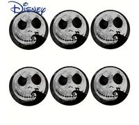 TEMU Juego de 6 Posavasos de Madera, Disney El Extraño Mundo de Jack con Estampado de Jack, Ideales para Decoración en Hogar, Cocina y Oficina, Regalo para Fiestas Festivos, Ideal para Navidad
