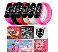 TEMU Juego de 6 pulseras antimosquitos ajustables con reloj - para uso en interiores y exteriores, material , diseño elegante, batería duradera, antinsectos para exteriores - unisex, accesorio de moda